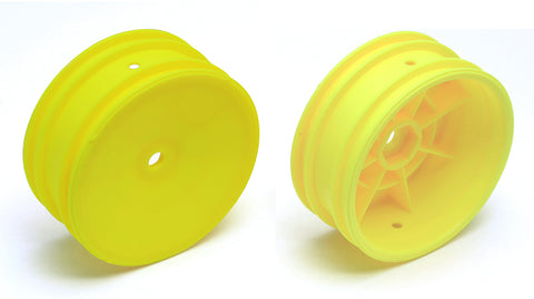 TEAM ASSOCIATED 12mm Hex 2WD 2.2" Front Buggy Wheels B6 Yellow - 9691