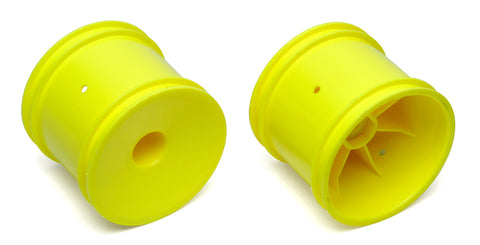 TEAM ASSOCIATED 12mm Hex Stadium Truck Dish Wheel Yellow - 7853