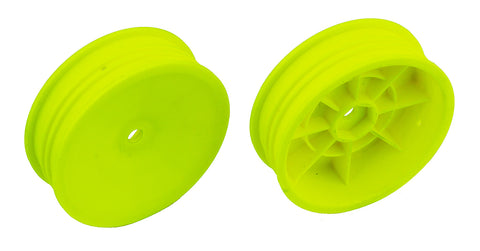 TEAM ASSOCIATED 12mm Hex 2WD 2.2" Slim Front Buggy Wheels B6 Yellow - 91758
