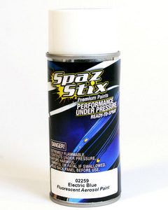 SPAZ STIX ELECTRIC BLUE FLUORESCENT AEROSOL PAINT 3.5OZ - SZX02259 - ActivRC