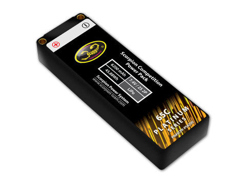 Scorpion Competition Power Pack (2S 6200 mAh) - Platinum Series (Black) - Roar Approved - ActivRC