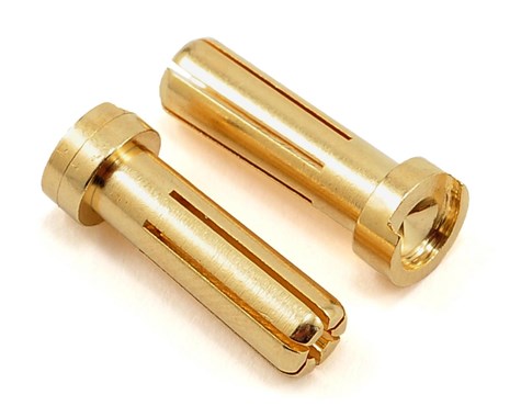 TQ Wire 5mm "Low Profile" Male Bullet Connector (Gold) (2) - TQ2507